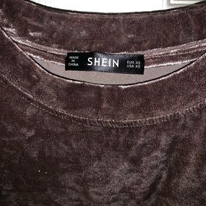 Crushed Velvet Purple Shirt